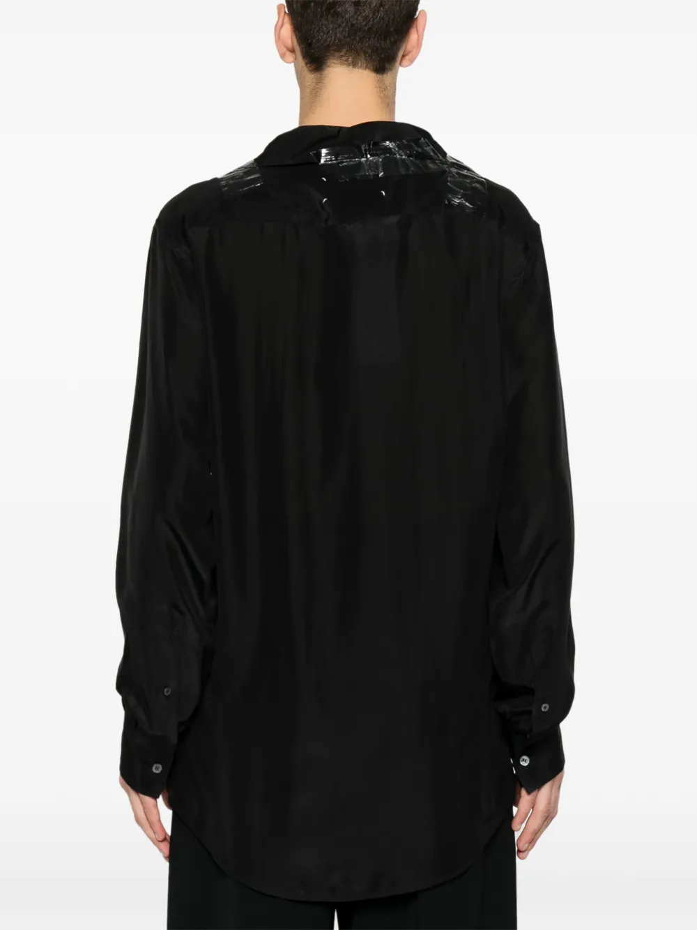 Maison Margiela Overhemd met banddetail en lange mouwen Zwart