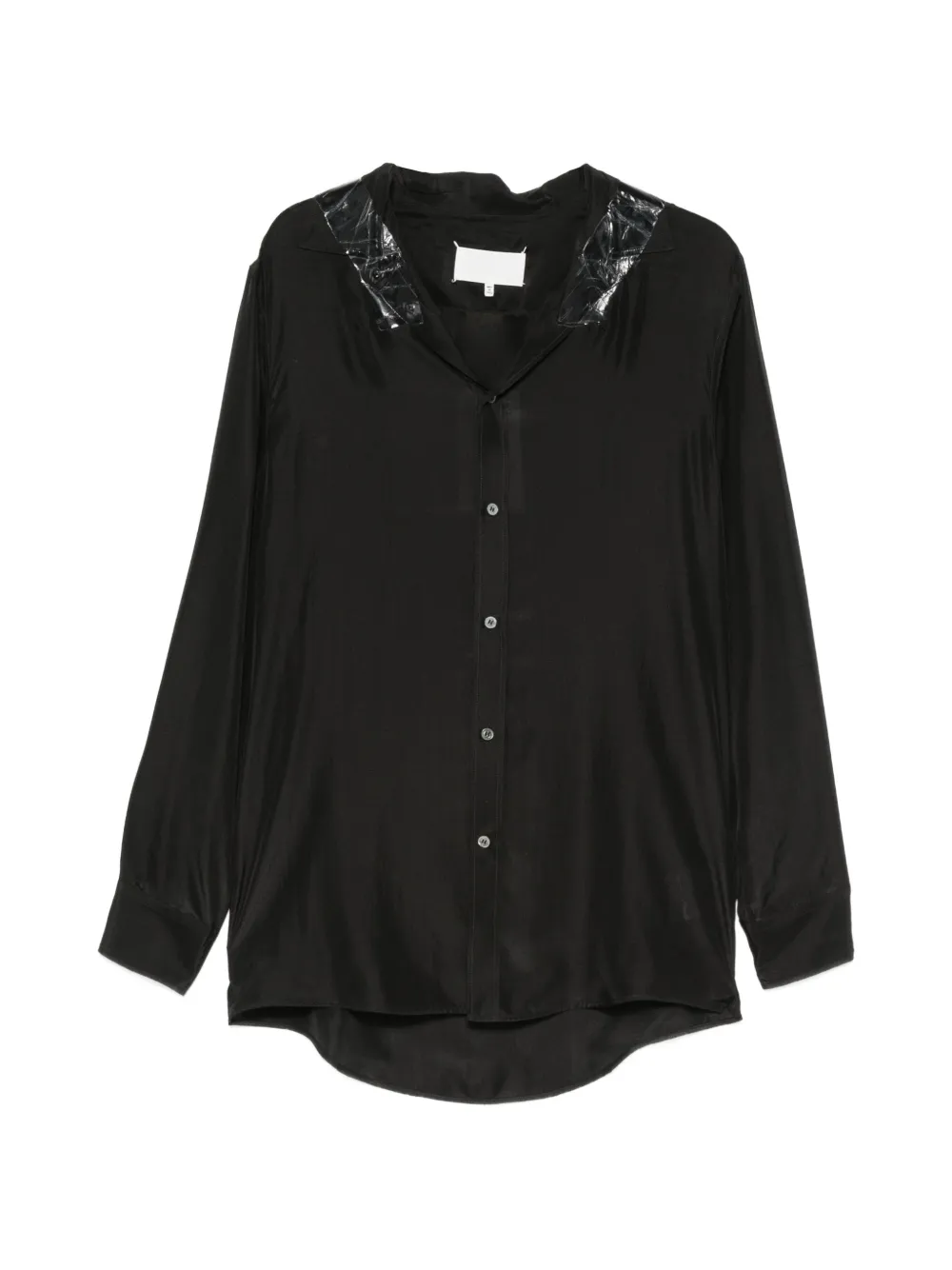 Maison Margiela tape-detail long-sleeve shirt - Black