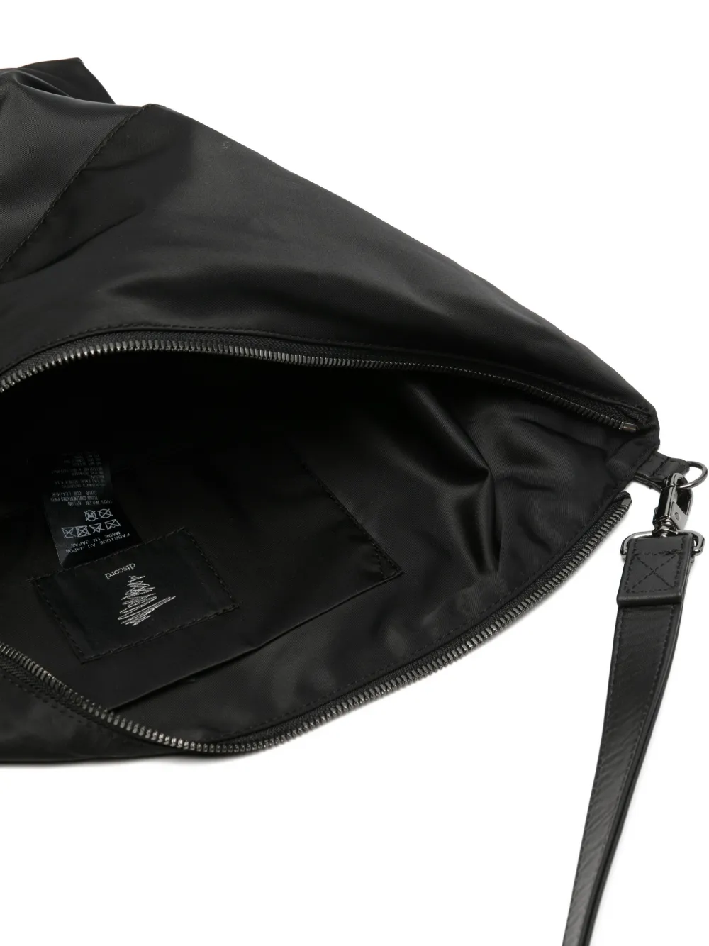 Discord Yohji Yamamoto Asymmetrische schoudertas met logopatch Zwart