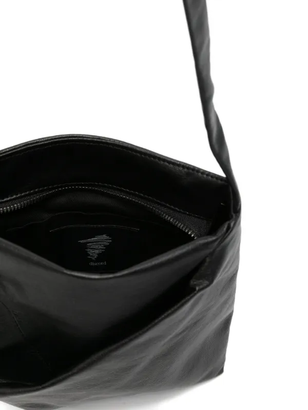 Discord Yohji Yamamoto レザー ショルダーバッグ | ブラック