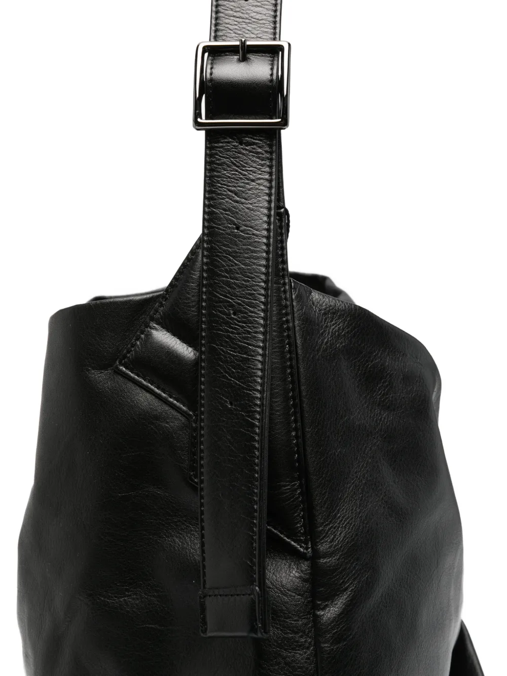 Discord Yohji Yamamoto Leren shopper Zwart