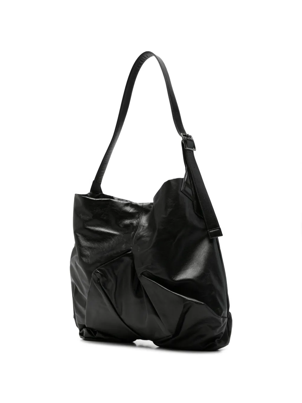 Discord Yohji Yamamoto Leren shopper Zwart
