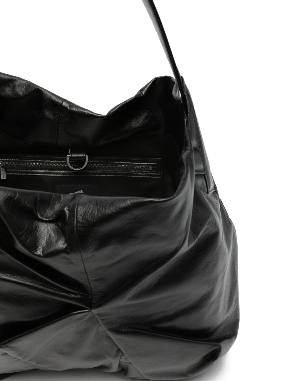 Discord Yohji Yamamoto Leren shopper Zwart