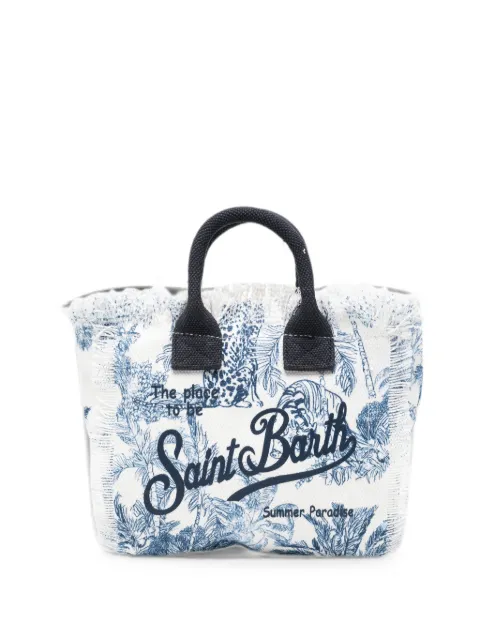 MC2 Saint Barth Kids mini Vanity fringed logo-print tote bag