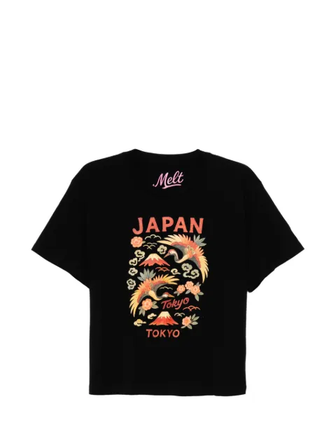 Melt graphic-print round neck T-shirt