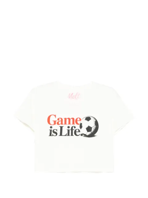 Melt グラフィック クロップド Tシャツ