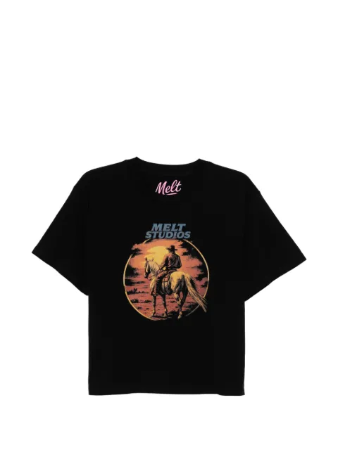 Melt graphic-print cotton T-shirt