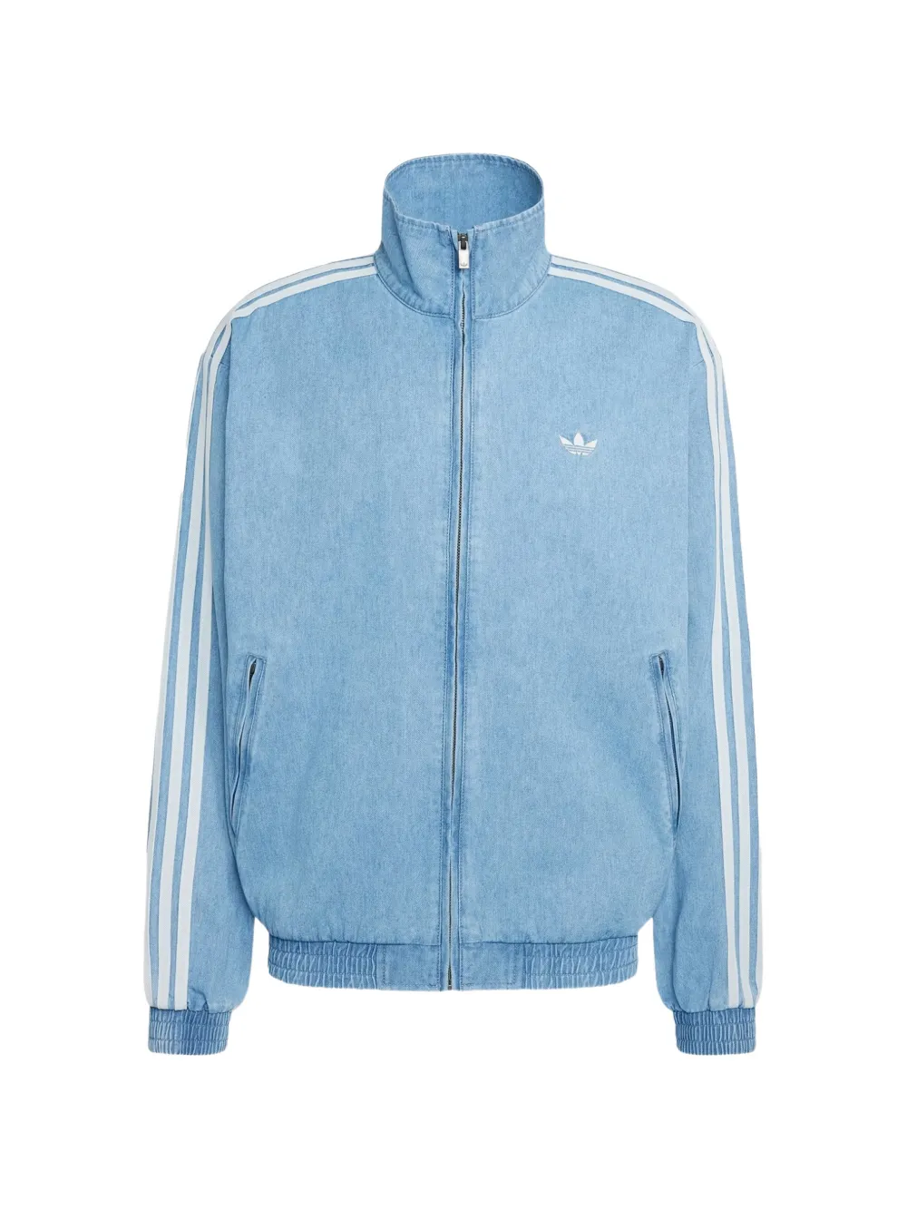 adidas stripe-detail denim jacket - Blu