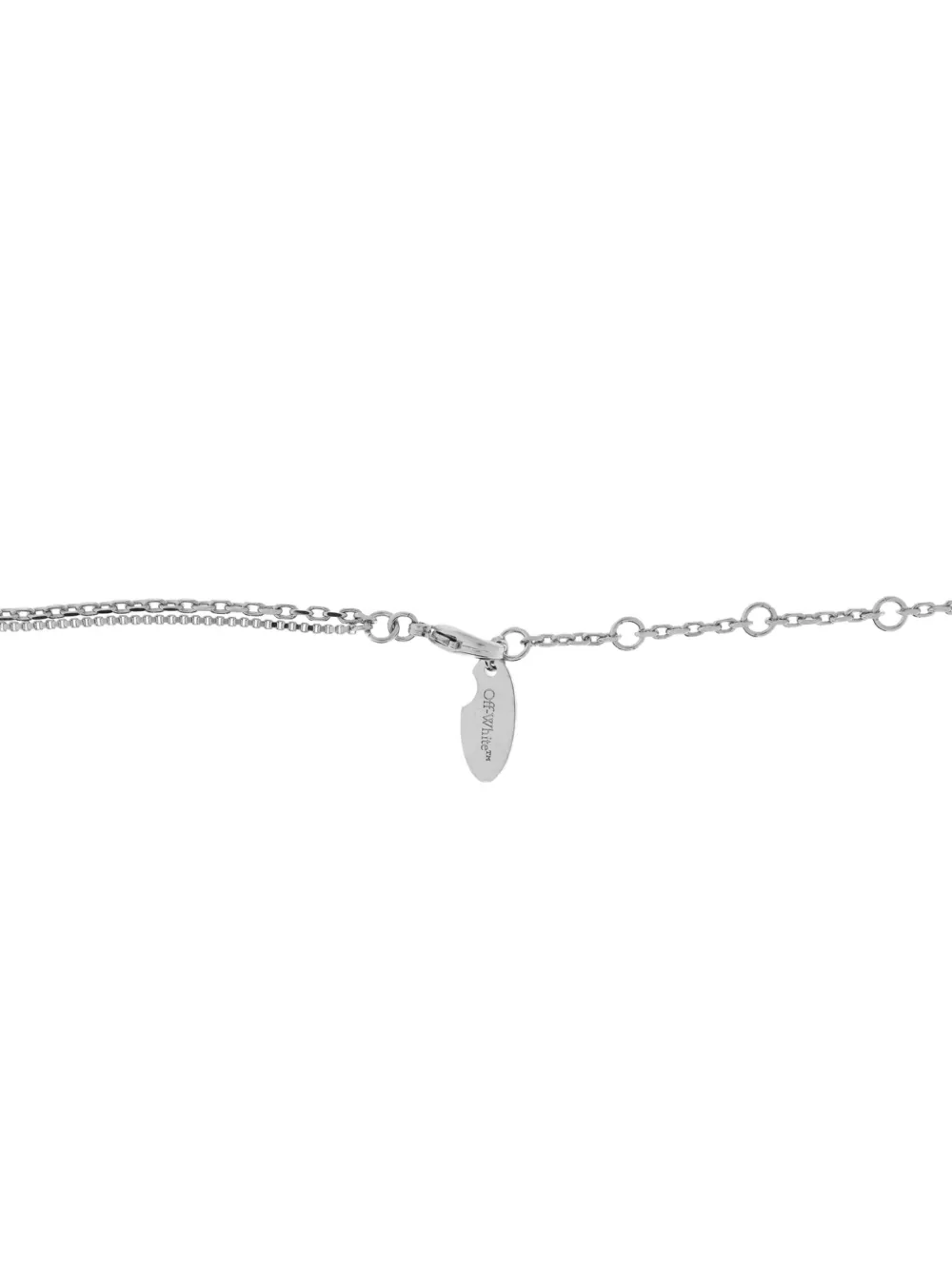 Off-White Arrows Faux-pearl Necklace in Silver, view 4