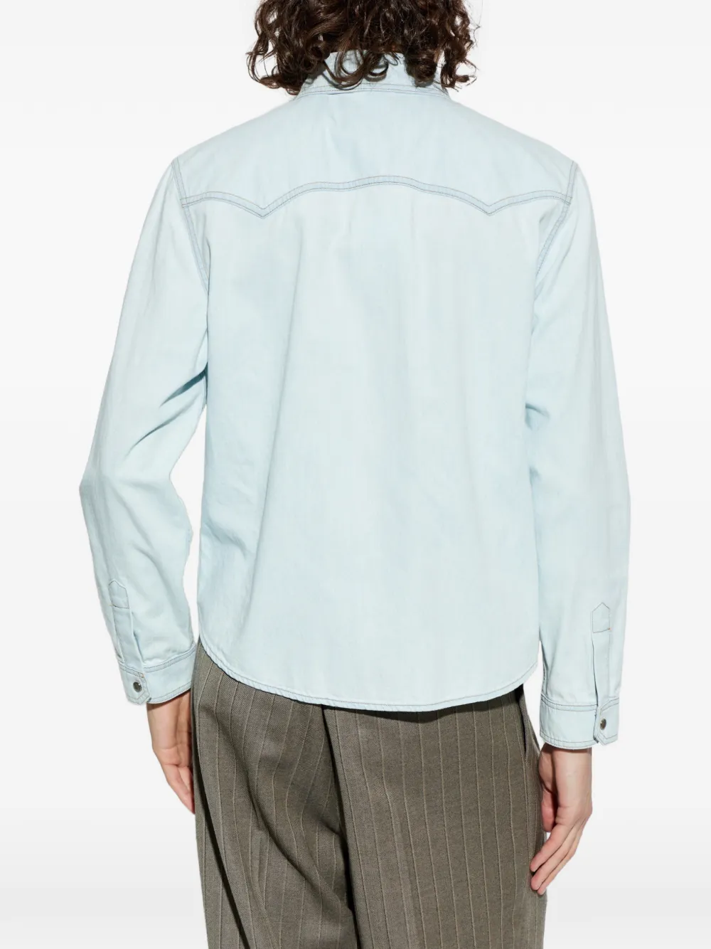 Versace Button-down denim overhemd Blauw