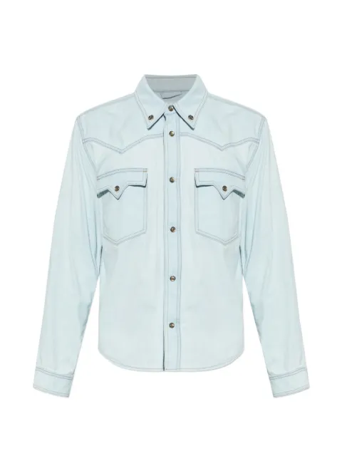 Versace western-style button-down denim shirt