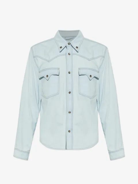 Versace western-style button-down denim shirt