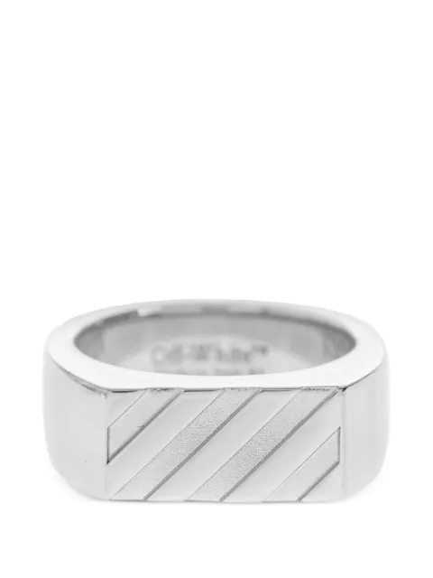 Off-White Diagonals signet ring