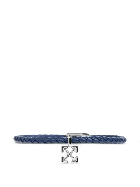 Off-White pulsera con piel trenzada y dije Arrows