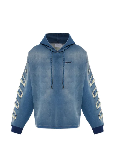 Off-White Diagonals frayed hoodie
