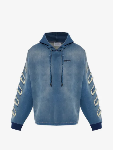 Off-White Hoodie mit ausgefranstem Patch