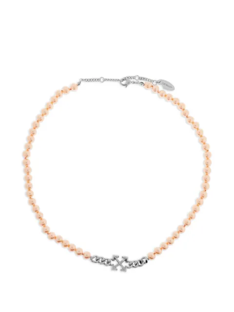 Off-White collier Arrows à perles de verre