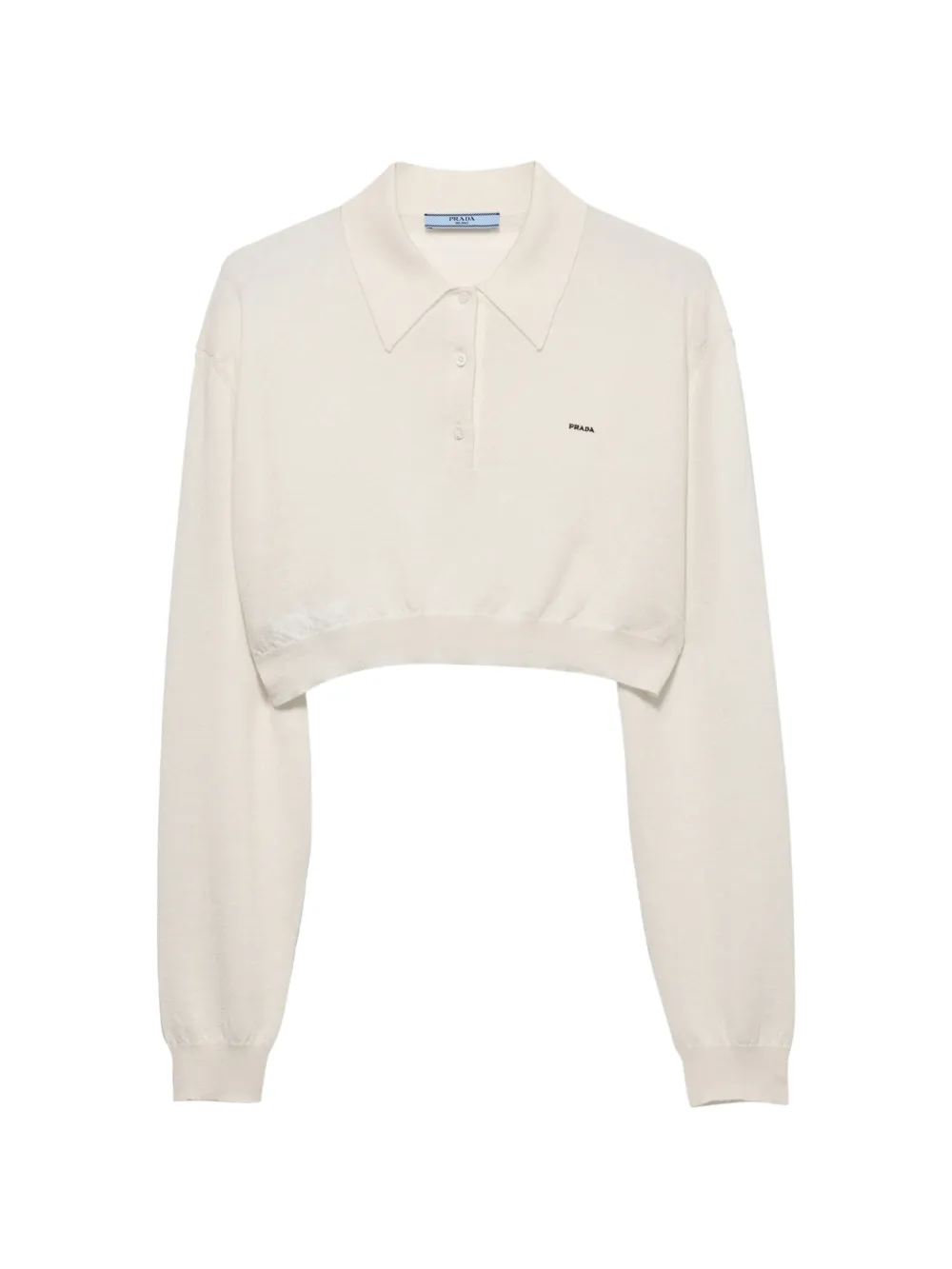 Prada cropped cashmere polo shirt - Neutrals