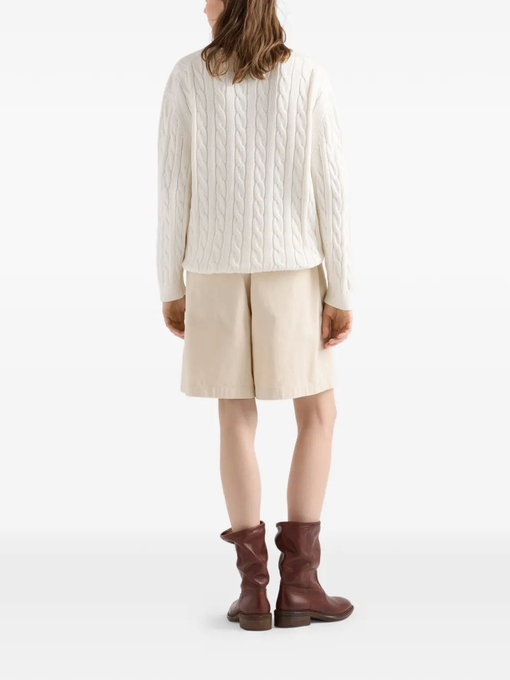 Prada Kabelgebreid vest Wit
