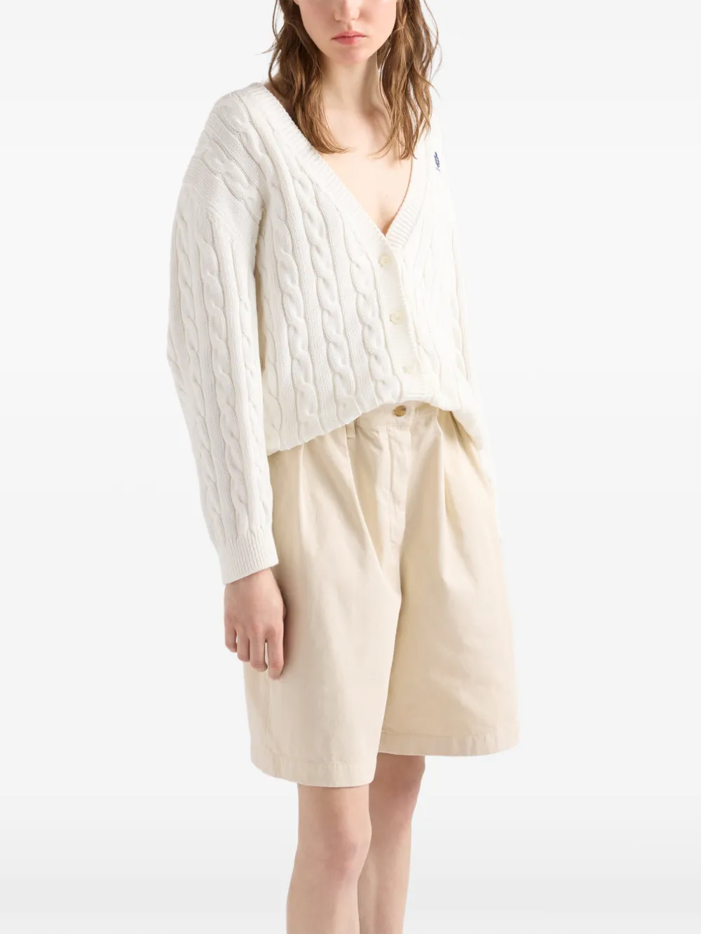 Prada Kabelgebreid vest Wit