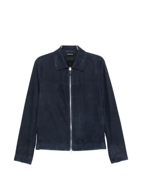 Zegna suede zip-up jacket