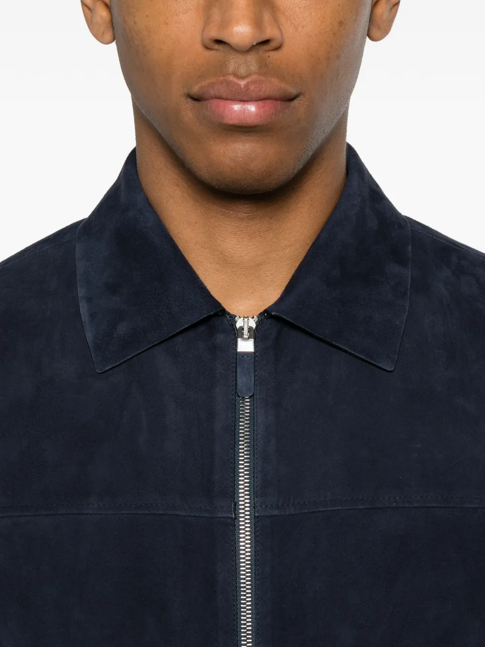 Zegna Suède jack Blauw
