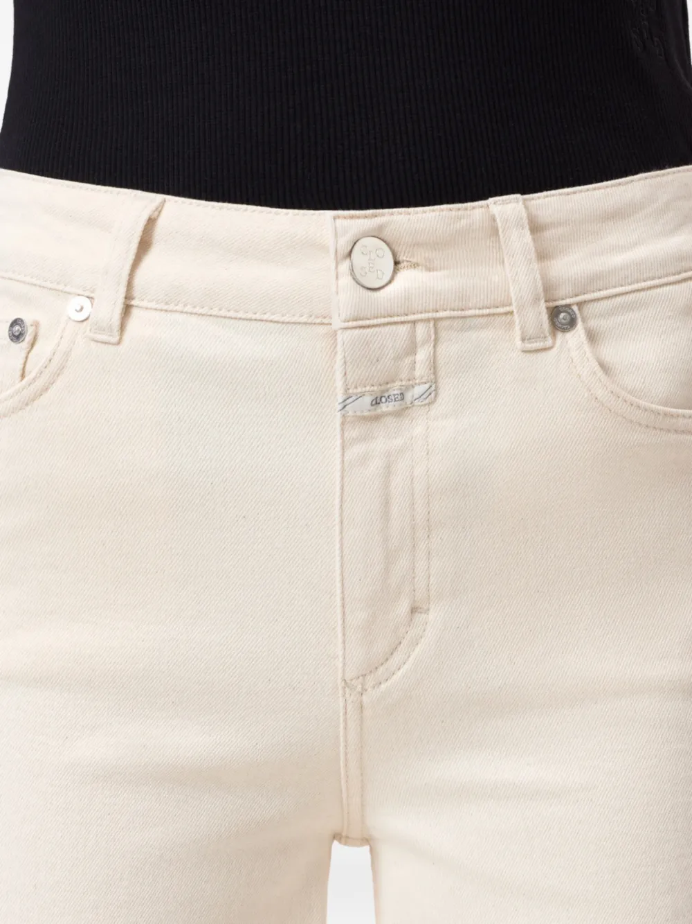 Closed Flared denim jeans met franje Beige