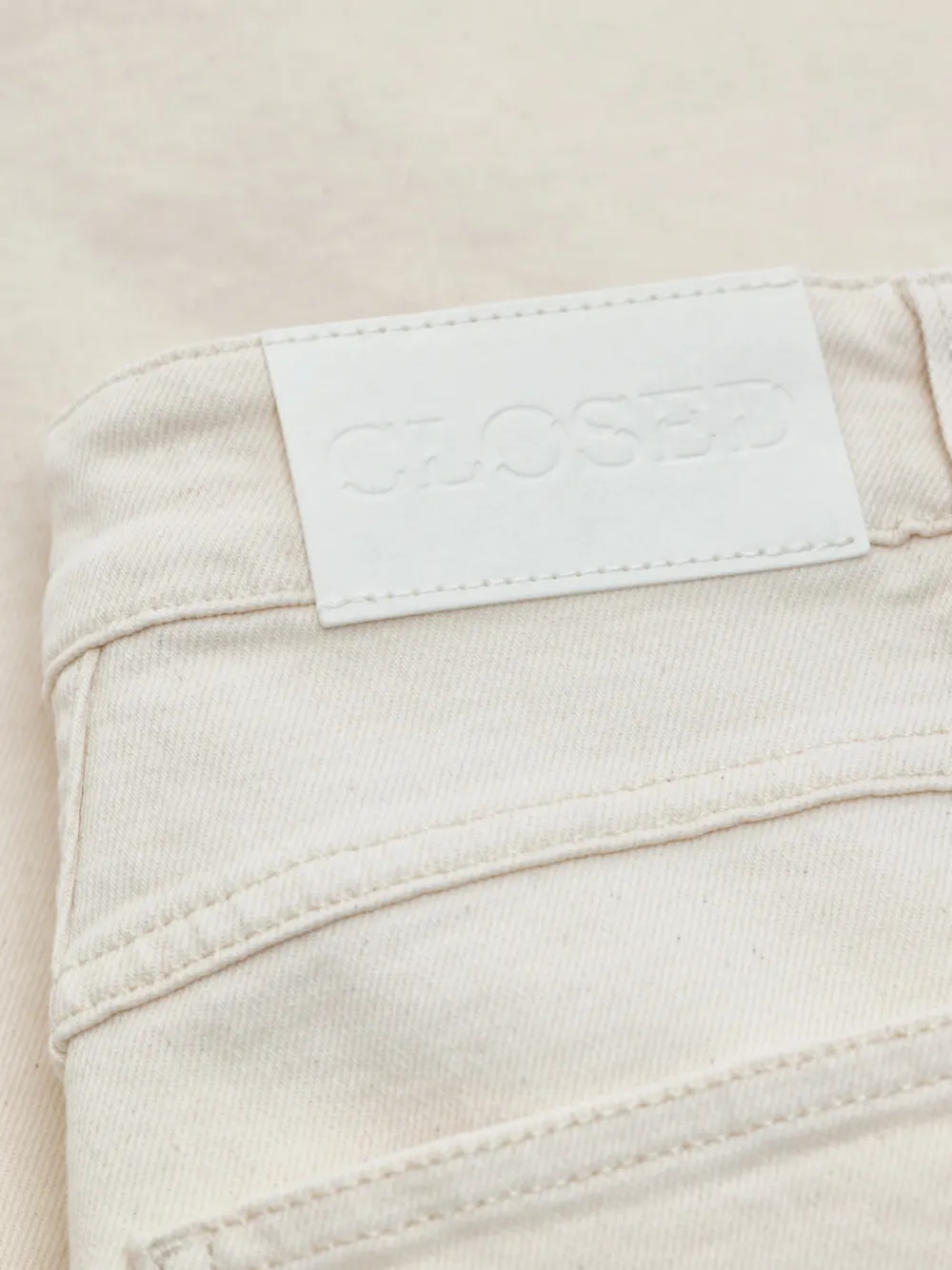Closed Flared denim jeans met franje Beige