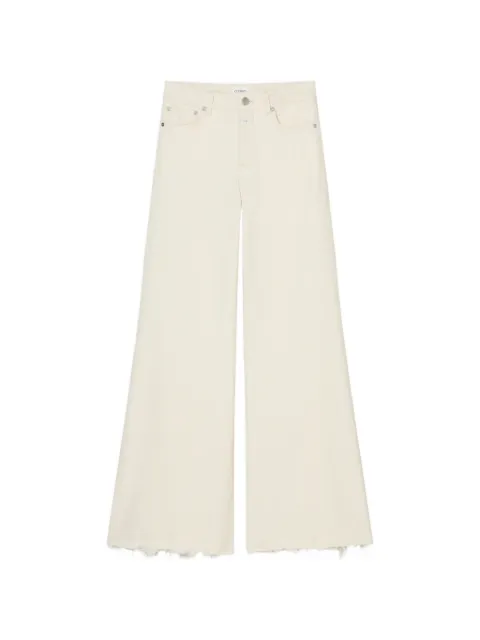 Closed frayed-hem flared denim jeans