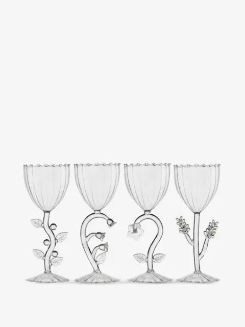 Ichendorf Milano Botanica floral-stem wine glasses (set of four)