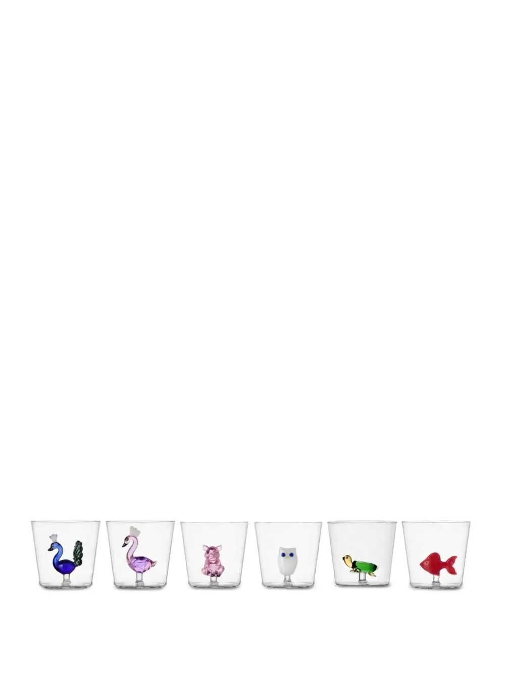 Ichendorf Milano Animal Farm glass glasses (set of six) - Multicolore