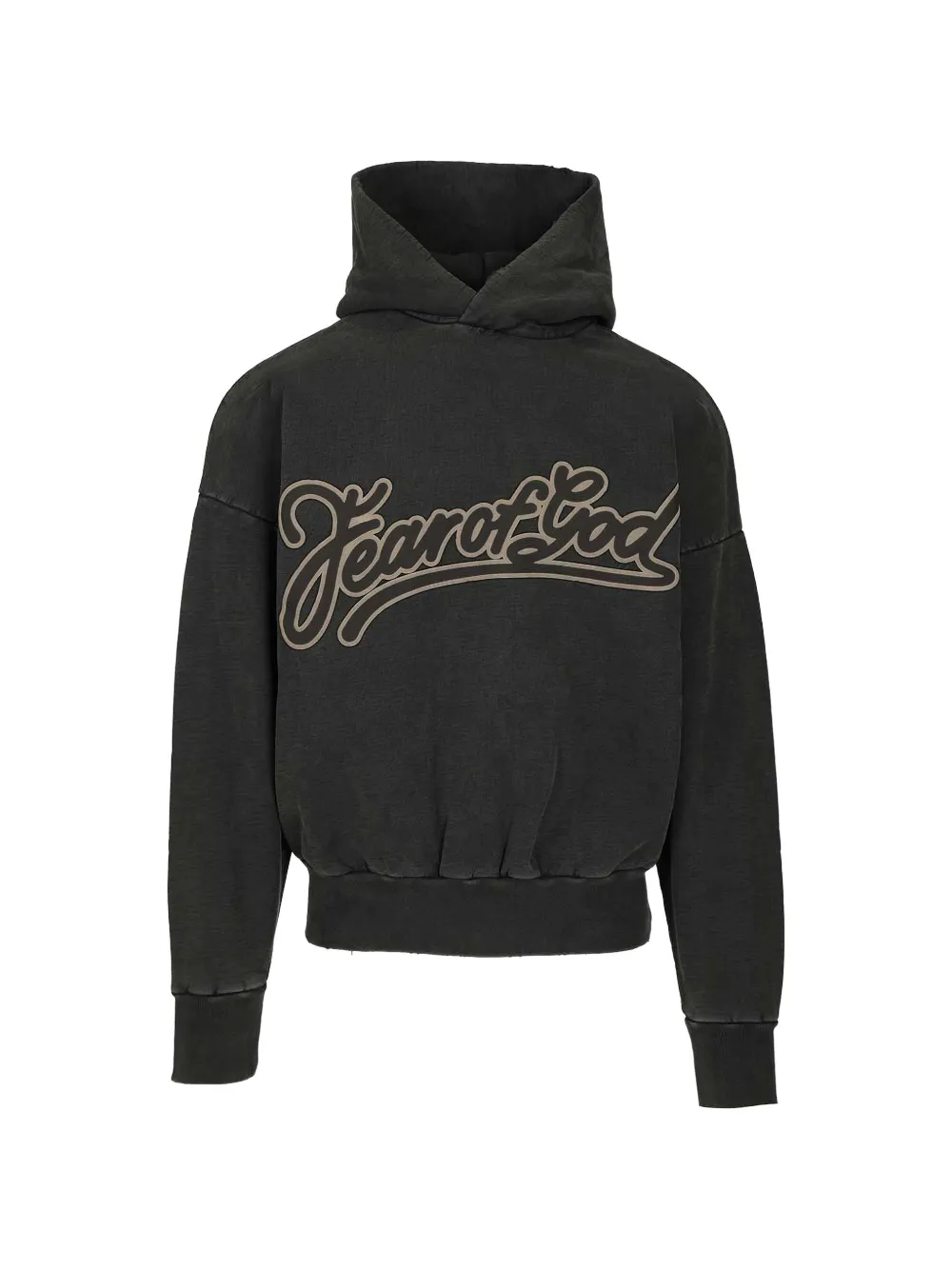 Fear Of God logo-print cotton hoodie - Nero