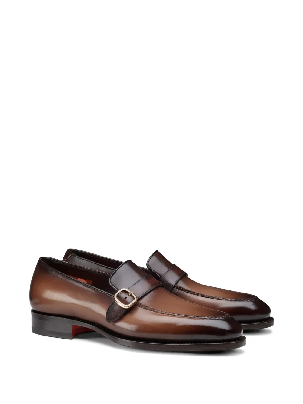 Santoni buckle-fastening leather loafers Bruin