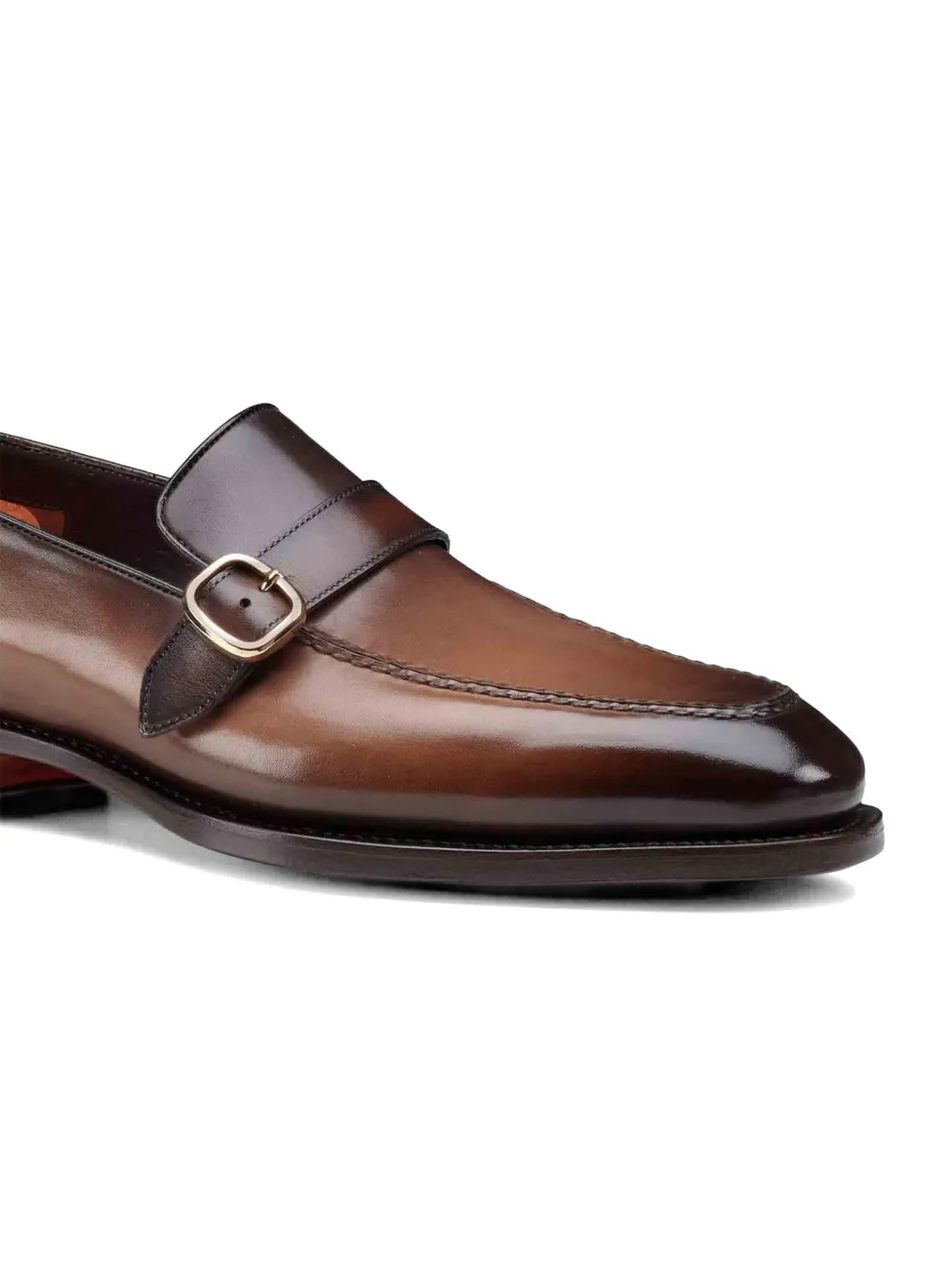 Santoni buckle-fastening leather loafers Bruin