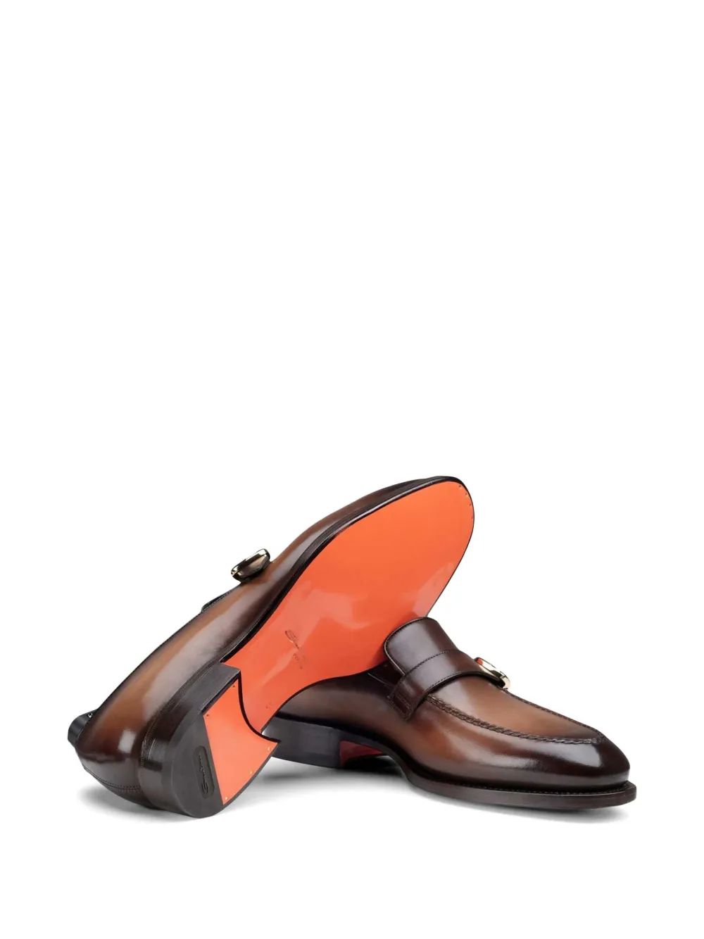Santoni buckle-fastening leather loafers Bruin