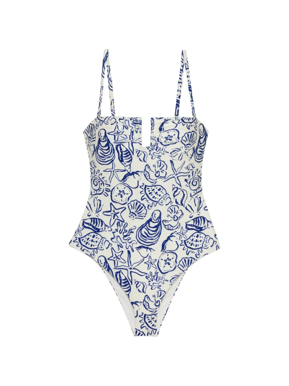 Simkhai Ottilie seashell-print one-piece swimsuit - Bianco