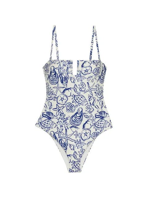 Simkhai Ottilie seashell-print one-piece swimsuit