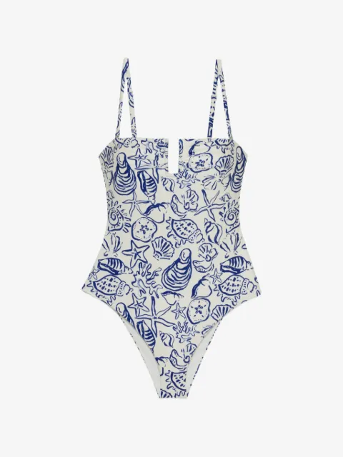 SIMKHAI  Ottilie seashell-print one-piece swimsuit