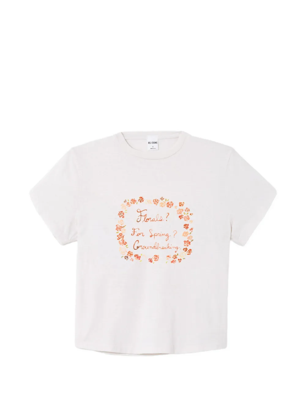 RE/DONE 1950s Boxy floral-print T-shirt - Bianco