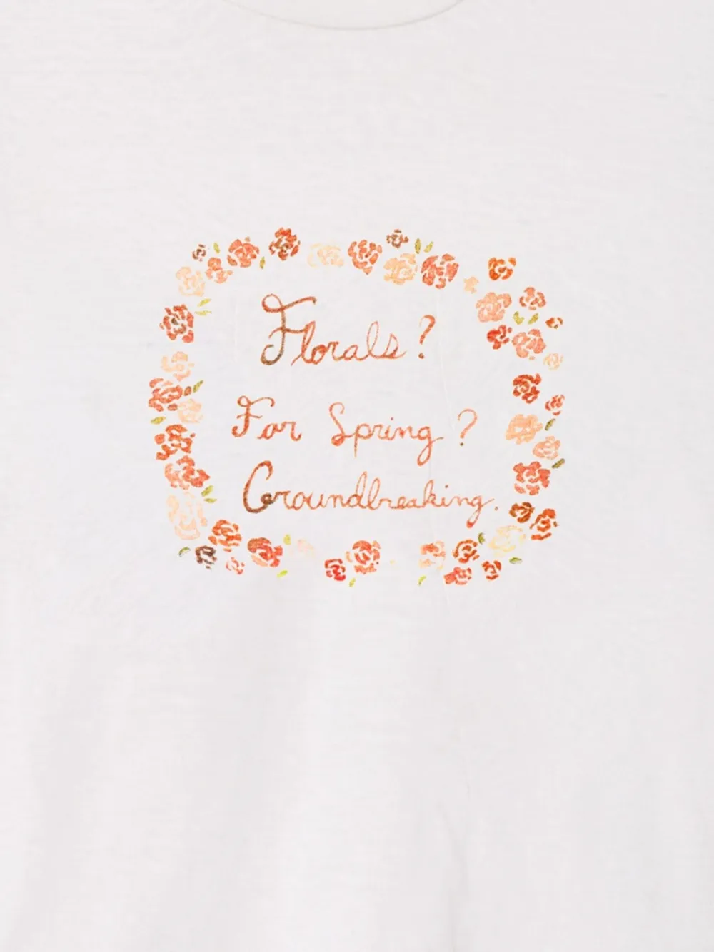 RE DONE 1950s Boxy T-shirt met bloemenprint Wit