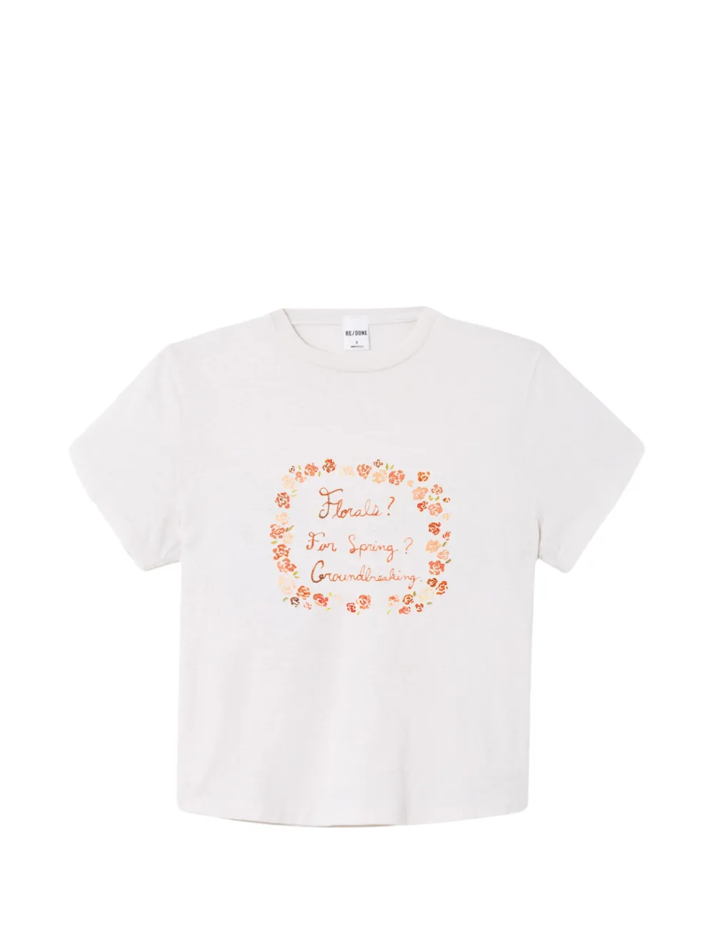 RE/DONE 1950s Boxy floral-print T-shirt - Bianco
