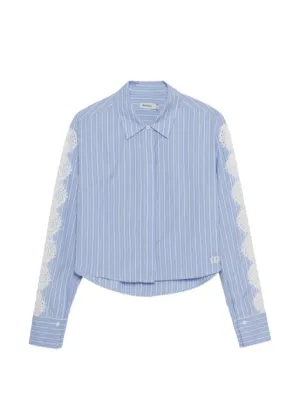 Sacai ストライプ シャツ | ブルー | FARFETCH JP