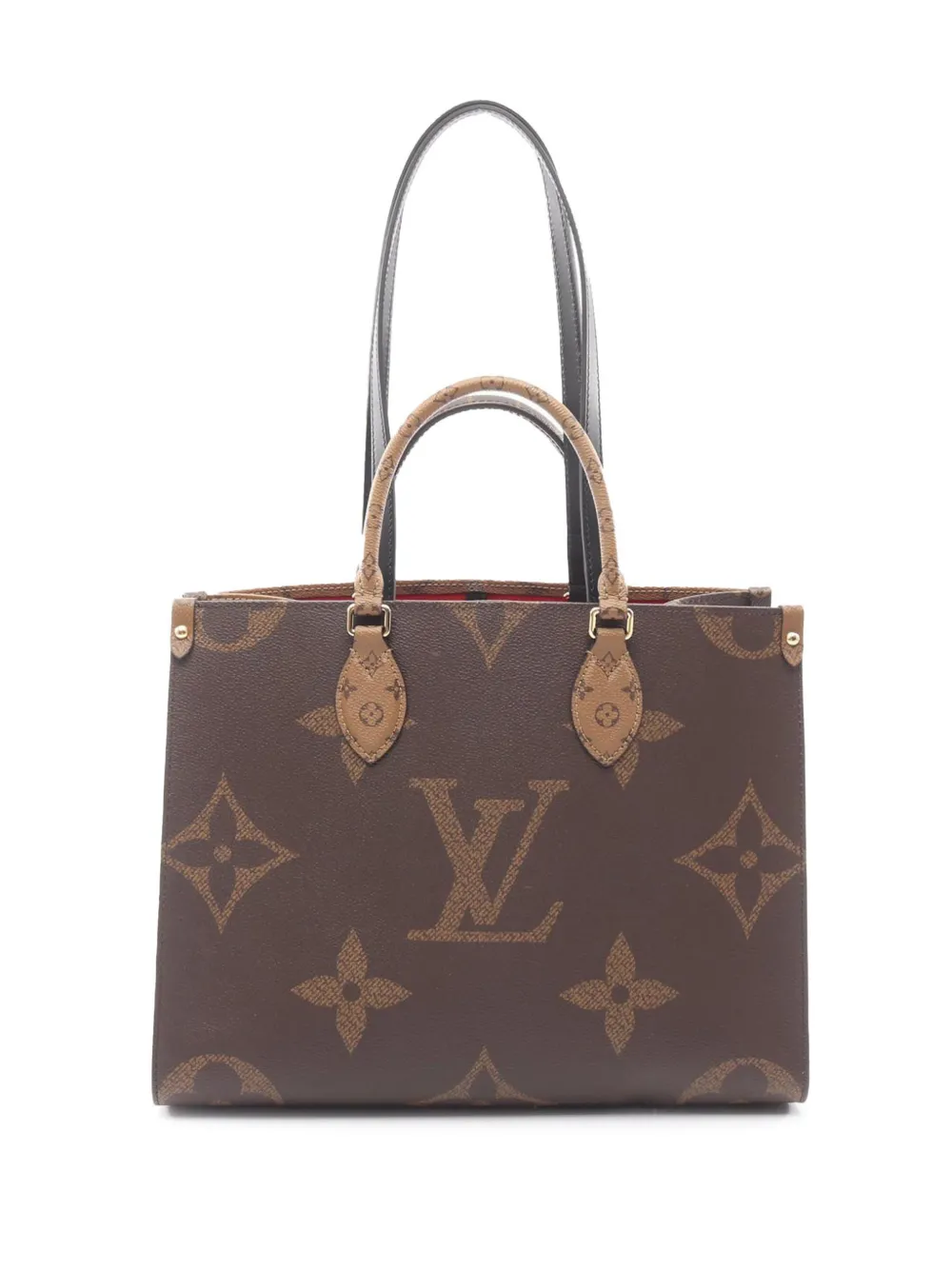 Louis Vuitton Pre-Owned 2021-2026 Monogram Reverse Giant OnTheGo MM satchel - Braun