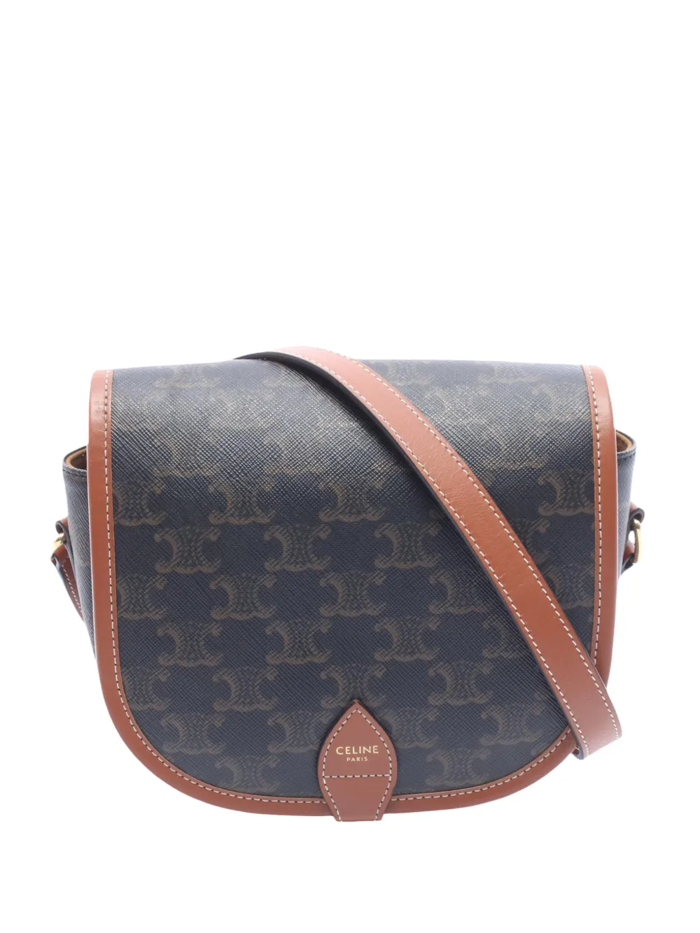 Celine Pre-Owned Borsa a tracolla Triomphe media 2010-2026 - Marrone