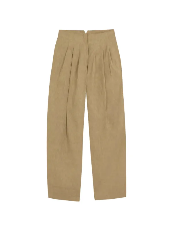 Cortana Odel Pleated Trousers in Neutrals