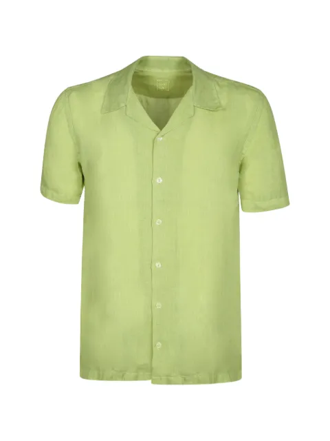 120% Lino short-sleeved camp-collar shirt