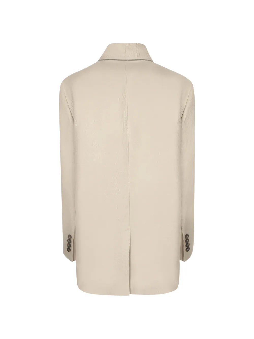 Brunello Cucinelli Blazer met sjaalrevers Beige
