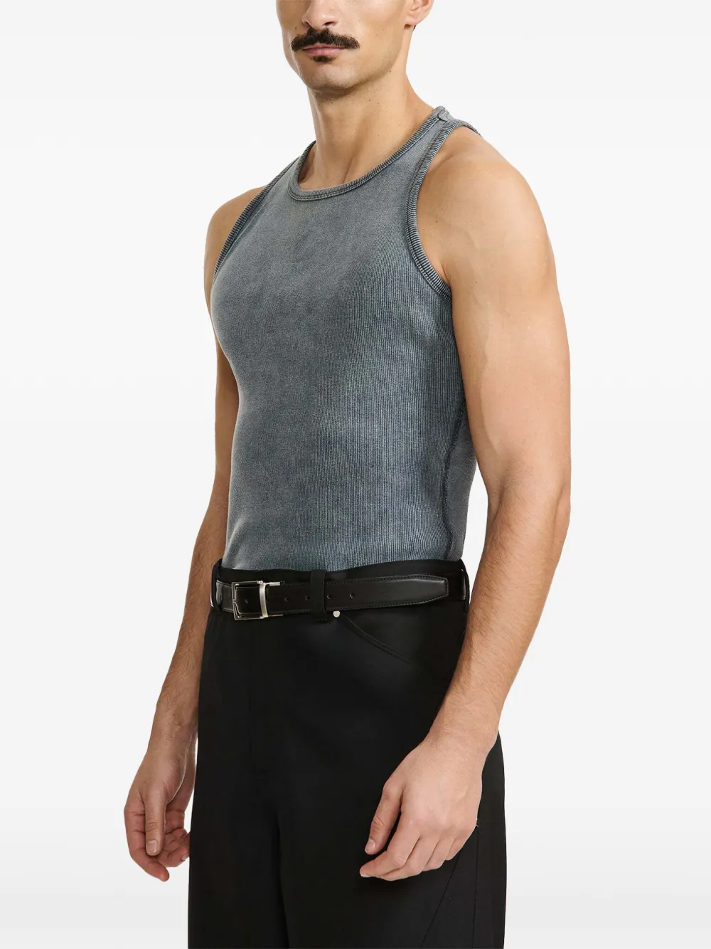 LGN LOUIS GABRIEL NOUCHI washed-effect ribbed tank top - Blu
