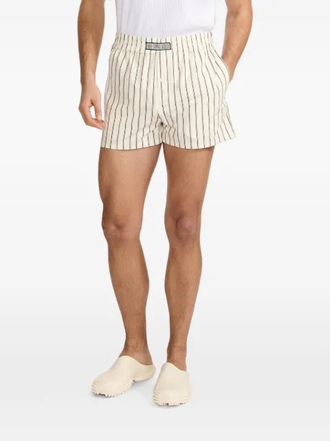 LGN LOUIS GABRIEL NOUCHI pinstripe-print cotton shorts