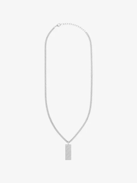 Off-White collier en maille gourmette à pendentif